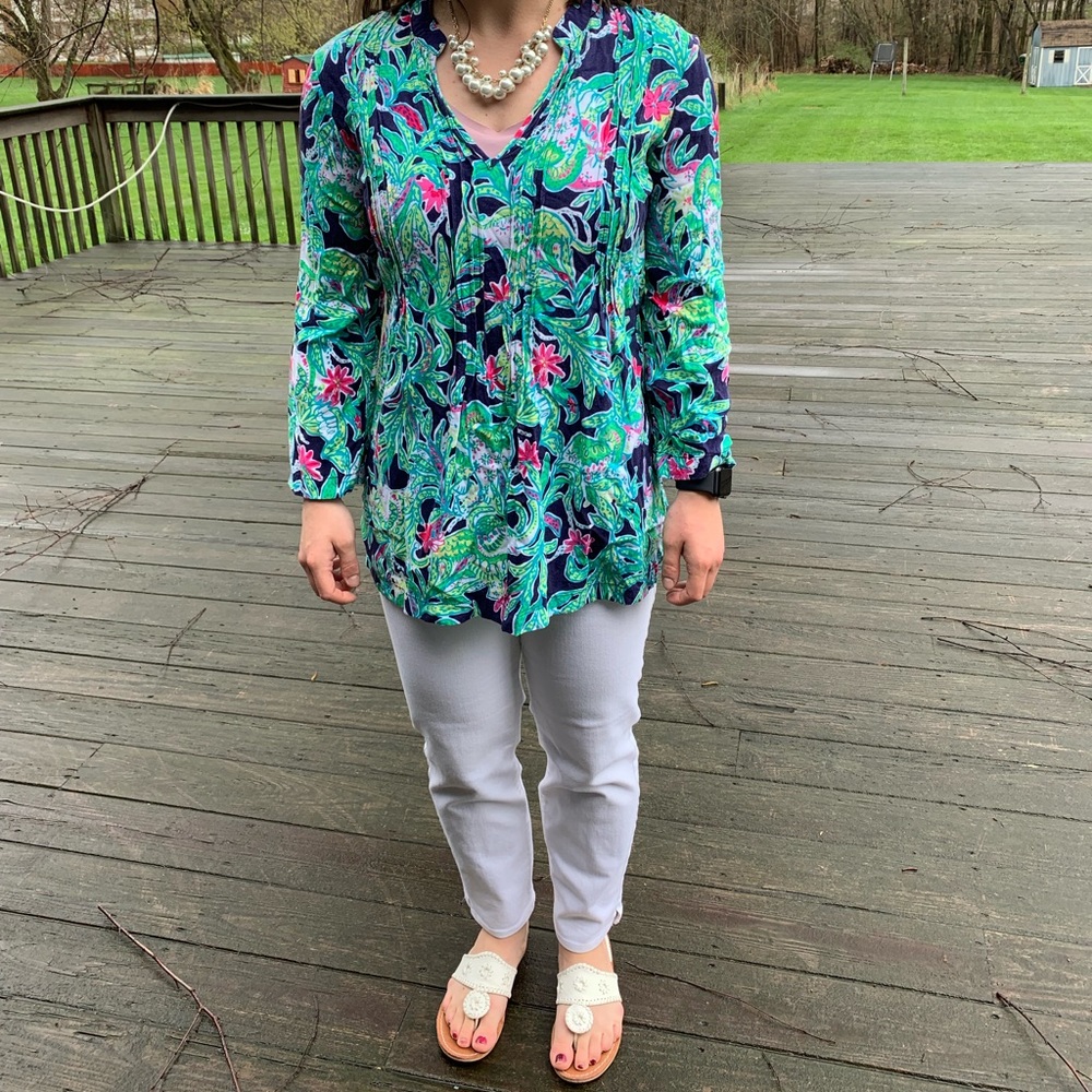 Lilly Pulitzer Sarasota Pintuck Tunic